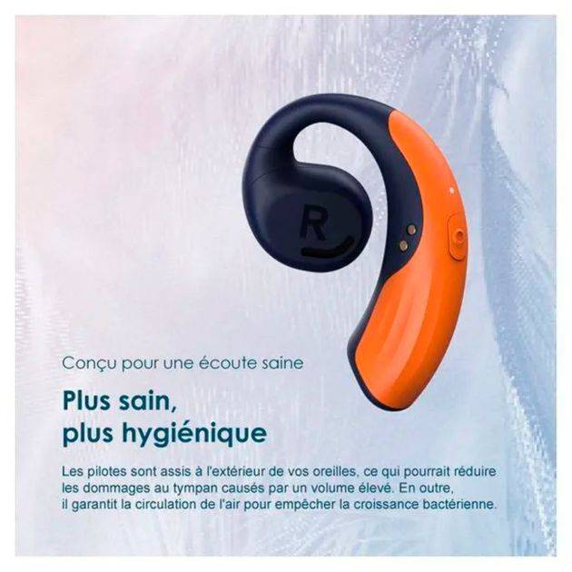 Écouteurs sans fil Oraimo -OpenPods OPN-50D - IPX5 - Bluetooth V5.2 - Autonomie d'environ 40 heures avec l'étui - Réduction du bruit grâce à 4 microphones - Garantie de 12 mois