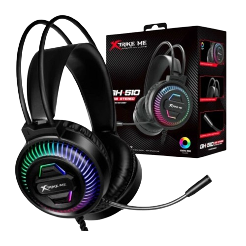 Casque Gaming  - Xtrike-Me  - GH-510 – Filaire RGB – Microphone Intégré – Son Stéréo – Compatible PC, Console & Smartphone – Garantie 03 Mois