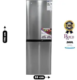 Réfrigérateur Combiné  -ROCH - RFR-325DB-L – 260 L – Classe Énergétique A+ – Congélation Rapide – Garantie 06 Mois