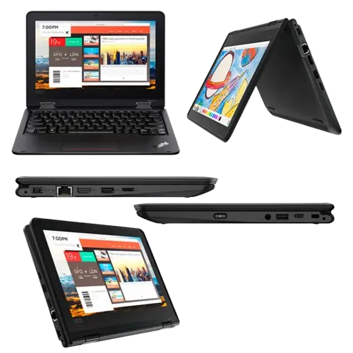 Ordinateur portable Lenovo -  Yoga 11e  - Occasion – Écran Tactile 360° 11.6" – Intel Core m3 – SSD 128 Go – Idéal Étude & Bureautique - Garantie 03 Mois 