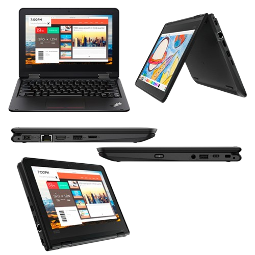 Ordinateur portable Lenovo -  Yoga 11e  - Occasion – Écran Tactile 360° 11.6" – Intel Core m3 – SSD 128 Go – Idéal Étude & Bureautique - Garantie 03 Mois 