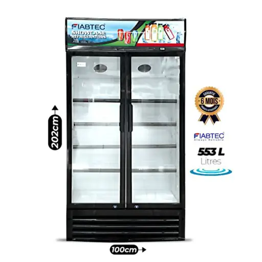RÉFRIGÉRATEUR - VITRÉ -  À BOISSONS - FIABTEC  - FTDFQ-553L – 553 L – PORTE VITRÉE – ÉCONOMIE D’ÉNERGIE – 06 MOIS DE GARANTIE