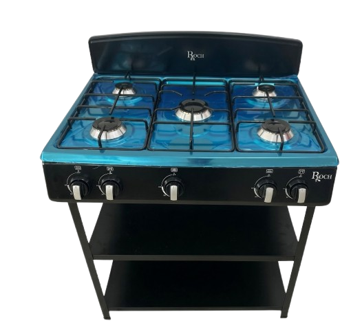 Plaque à Gaz Avec Stand – Roch - RGC50-5BURNER  – 5 Foyers – 06 Mois De Garantie
