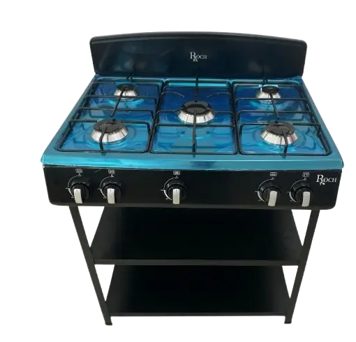 Plaque à Gaz Avec Stand – Roch - RGC50-5BURNER  – 5 Foyers – 06 Mois De Garantie