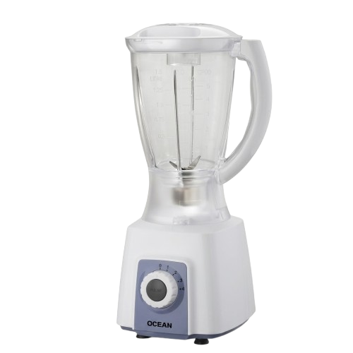 Blender - Mixeur Ocean OCBL550G – 550 Watts – 4 Vitesses – Bol 1,5L + Bol Sec – Lames en Acier Inoxydable – Garantie 3 Mois