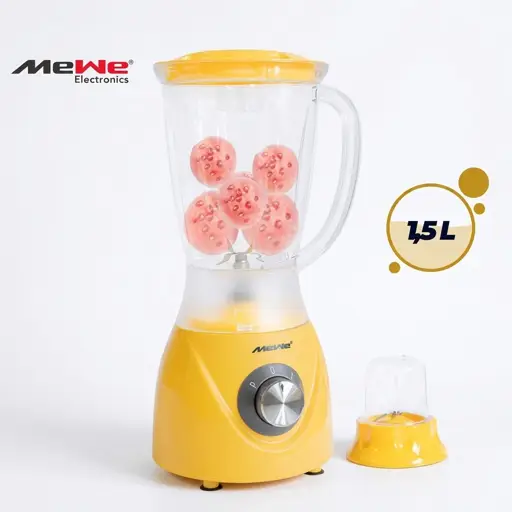 Blender - Mixeur 450 W Avec Bol 1,5 L - Mewe - MWBGM-BLD01Y  Et Bol Sec - Garantie 03 Mois