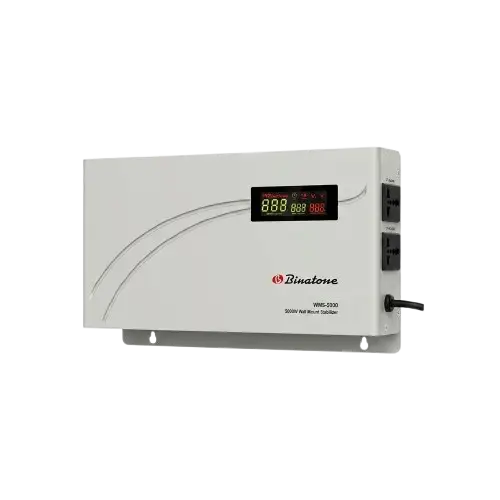 Régulateur De Tension Mural 2000VA - Binatome -  WMS-5000  – Port USB – Blanc – Garantie 03 Mois