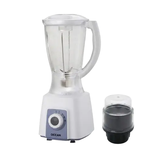 Blender - Mixeur Ocean OCBL550G – 550 Watts – 4 Vitesses – Bol 1,5L + Bol Sec – Lames en Acier Inoxydable – Garantie 3 Mois