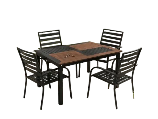 Ensemble table et chaise de jardin en bois - GM-01626 - mobilier de jardin en bois pour aménager vos espaces extérieurs