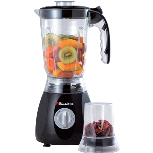 Blender BINATONE BLG-555 MK3 – 1.5L 600W – Bol Incassable – Broyeur Sec – Fonction Glace Pilée – 2 Vitesses + Pulse – 6 Lames Inox – Noir – Garantie 3 Mois