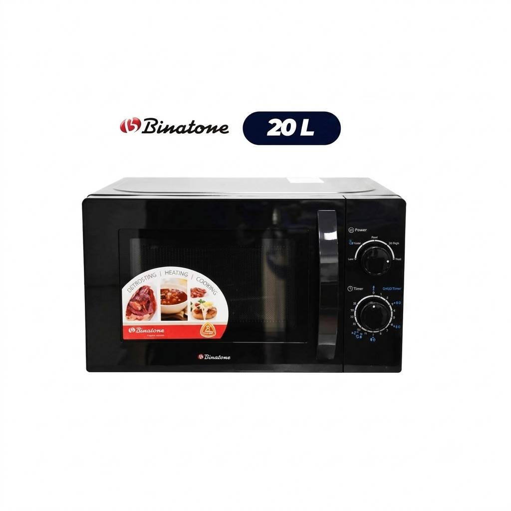 Micro-Onde Binatone -  MWO-2018 – 20L – 700W – 5 Niveaux De Puissance – Noir – Garantie 03 Mois