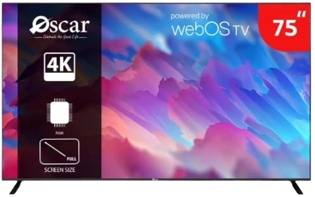 TV LED 75 POUCE SMART OSCAR SERIE 2026 OSC-75F60SMT/S2 - 2301-0011-75SER2026