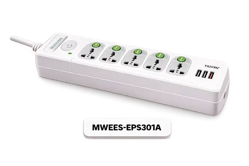 Rallonge Electrique - Mewe - MWEES-EPS301A - Capacité 2500 W - 2 mètres - Garantie 12 Mois