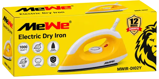 Fer à Repasser Electrique - Mewe - MWIR-DI02Y - Température Réglable - Garantie 12 Mois