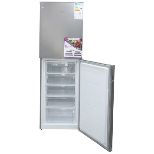 Réfrigérateur Combiné  - ROCH -  RFR-310DB-L – 251 Litres – Congélateur 117L – Congélation Rapide – Gris – Garantie 06 Mois