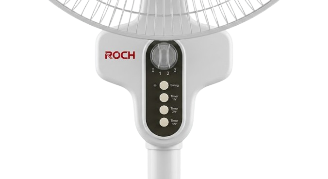 Ventilateur sur Pied 18 Pouces  - ROCH - RSF-1882 – 50 watts – Oscillation Automatique – 3 Mois de Garantie