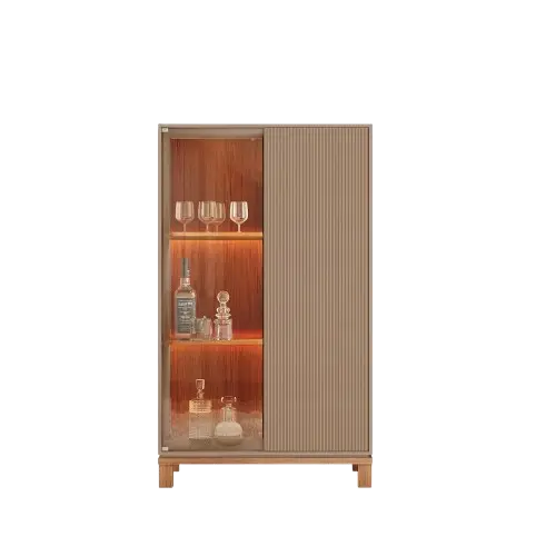 Vitrine à 2 portes Mondrian avec éclairage LED - 90 x 153 x 38 cm - 43,90 kg - GM-01602 - rangement et présentation soignée - meuble de rangement pour maison et bureau