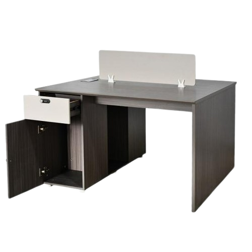 Station de travail  02 Postes  ST-YE069-2  – Table De Bureau Design Contemporain - Idéale pour organiser un espace de travail partagé
