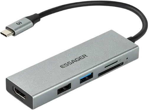 Le Hub USB-C -  Essager  -5 En 1 Pour Une Productivité Sans Limite - CO5 - 03 Mois de Garantie