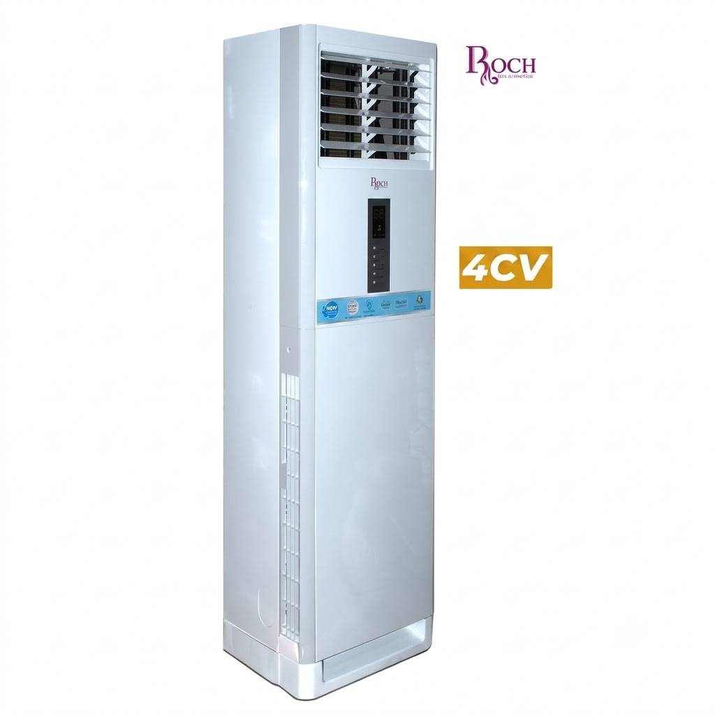 Climatiseur Armoire - Roch-  4 Cv – RAC-F30R4-E(4CV) – Sur Pied – Refroidissement Rapide – Blanc – Garantie 06 Mois