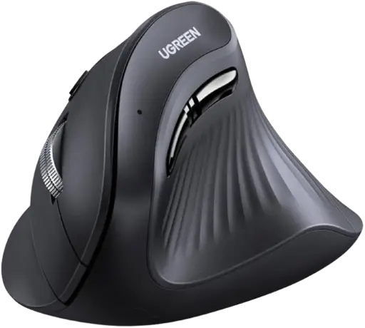 Souris Ergonomique Sans Fil Bluetooth & 2.4GHz - Green Lion -  Unique Vertical Angle Ergo Trip  – 4000 DPI – Noire – 03 Mois de Garantie