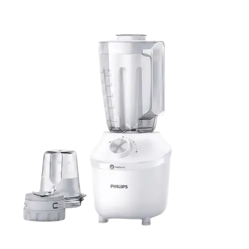 Blender Philips HR2191/20 – Séries 3000 – 600W – 1 Bol 2L – Blanc – 03 Mois de Garantie