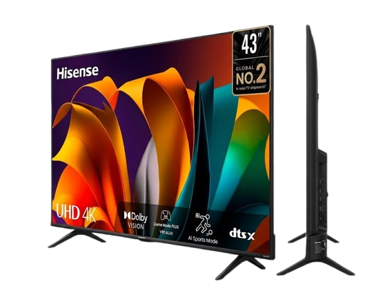 Hisense Smart tv 43 pouces Full  HD - 43A4K - Google TV, Android TV, Netflix, YouTube, Google Play, Bluetooth, - téléviseur pour films  - Garantie 06 mois