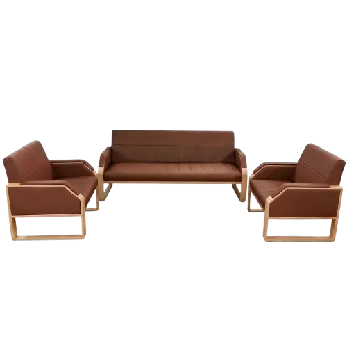 Salon d’attente marron - HB2510157 - mobilier d’accueil - espace d’attente - couleur  marron - ameublement professionnel