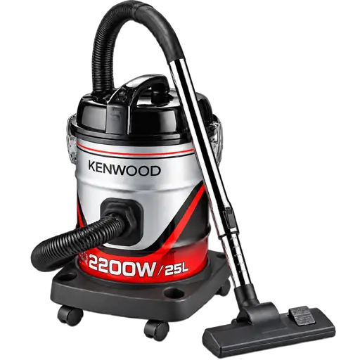 Aspirateur Kenwood VDM60.000BR – 2200 W – Cuve 25 Litres – Noir & Rouge – Garantie 06 Mois