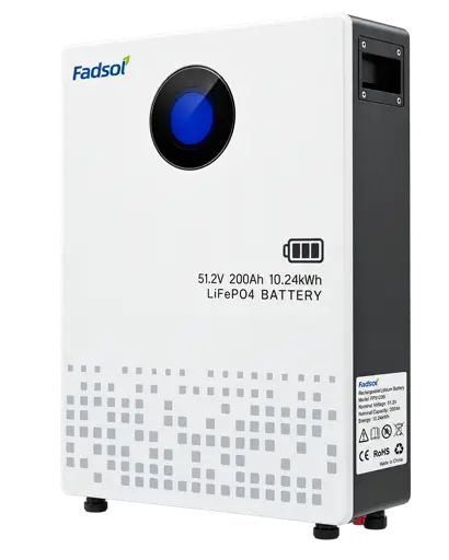 Batterie Lithium Rechargeable - Fadsol - FD-BATT__LIT_51_2V_100AH - 5,12 Kwh - Lifepo4 - Blanc - Garantie de 1 an