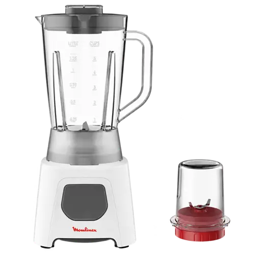 Blender Moulinex LM2B2110 UNO 2 –  450 W – Bol Plastique 1,5 L – Broyeur sec – 03 mois de garantie