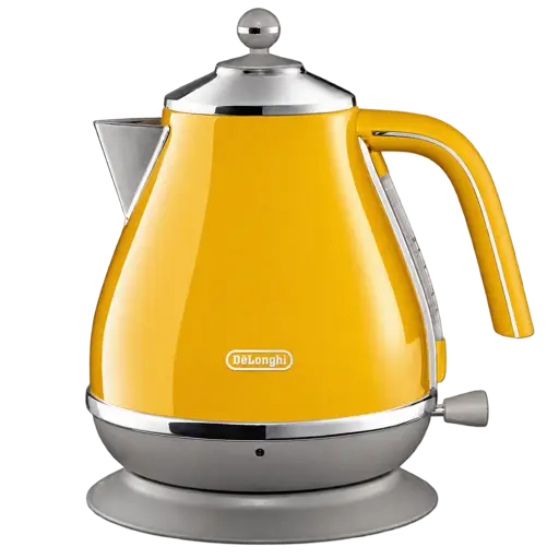 Bouilloire Électrique Delonghi - KBOC3001.Y – 1,7 Litres – Jaune – Garantie 03 Mois