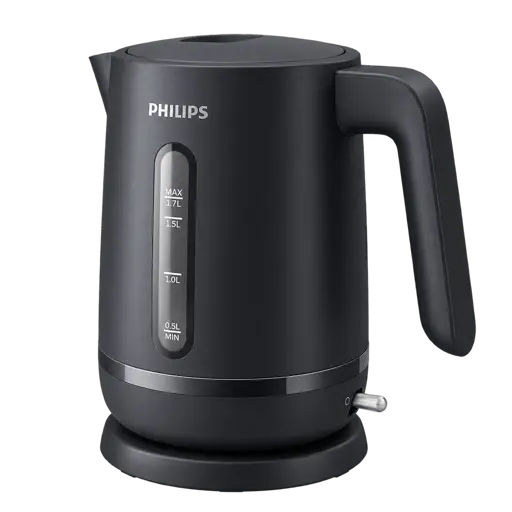 Bouilloire électrique Philips HD9314/91 – 1,7 L – 2 200 W – Noir mat - 03 mois de garantie 