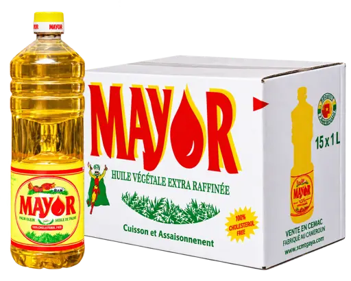 Huile Mayor 1L x 15 – Oléine végétale de palme 100 % extra raffinée