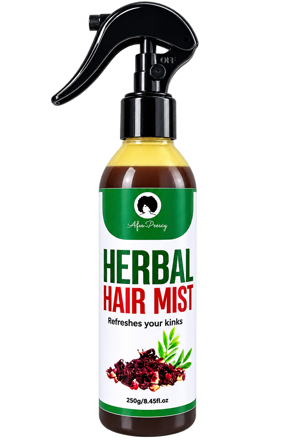 Brume Capillaire aux Plantes 250 ml – Soin Hydratant Cheveux Afro