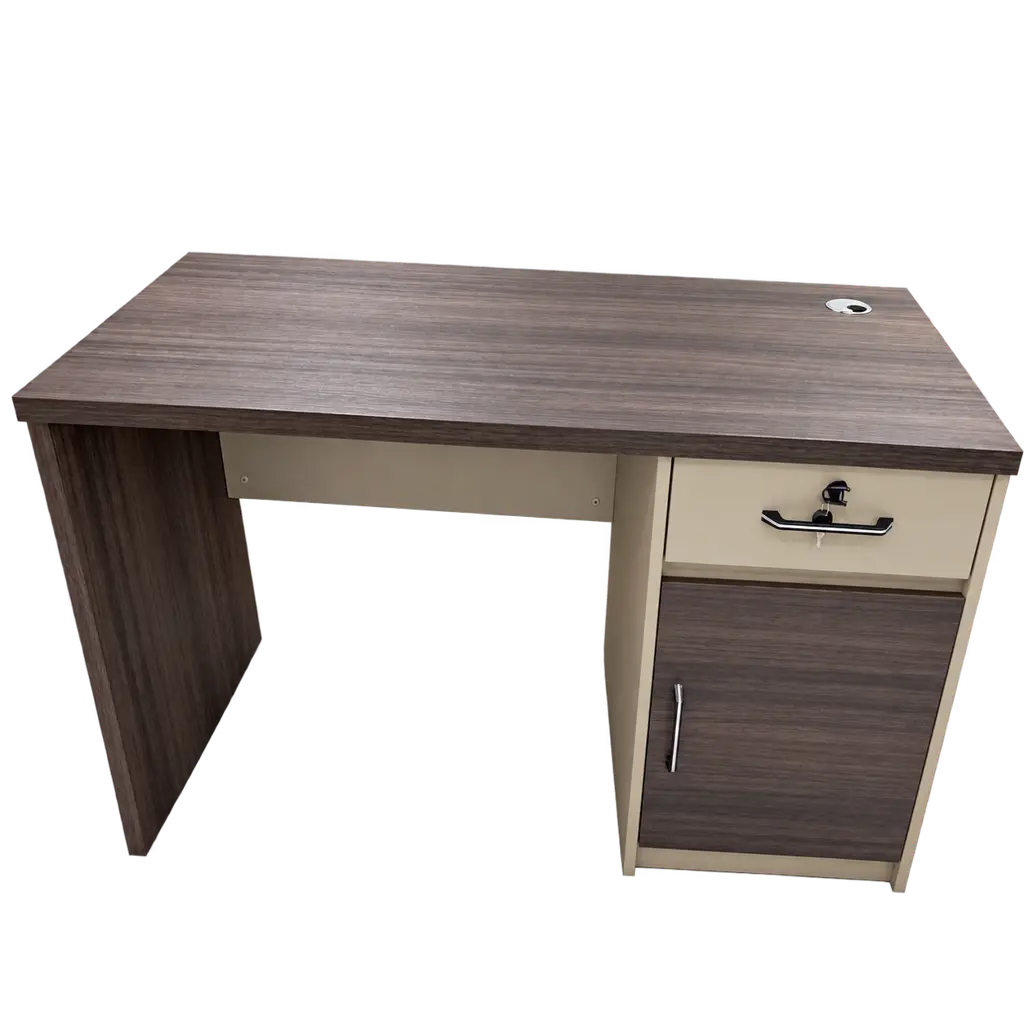 Bureau professionnel 120 cm avec caisson de rangement