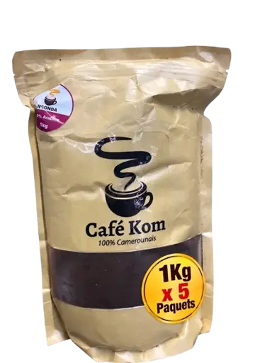 Café Kom Ngonda Moulu 1 kg x5 Paquets – 100% Arabica