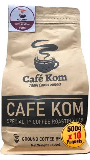 Café Kom Ngonda Moulu 500 g x10 Paquets  – 100% Arabica
