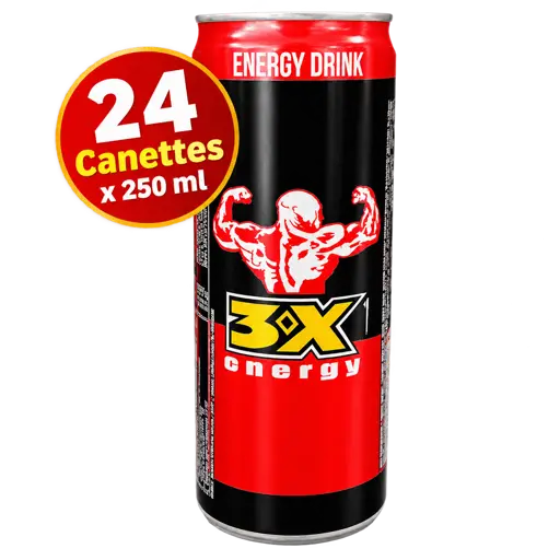 Boisson énergisante 3X Energy 25 cl x 24 canettes