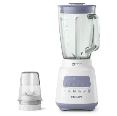 BLENDER PHILIPS 700W 2L 2IN1 GLASS JAR WHITE/BLUE – 5 VITESSES – HR2222/01 – 03 Mois de garantie