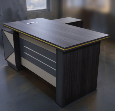 Table de bureau avec retour TB-K909/1.6 – 1600 × 1600 × 750 mm - Convient aux espaces professionnels ou personnels