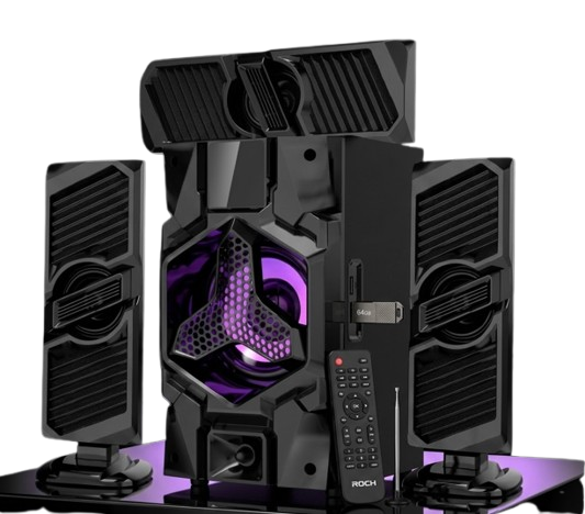 BLUETOOTH SPEAKER  ROCH RS-PKO3S 3.1 CHANNEL–  60W  – 06 MOIS DE GARANTIE