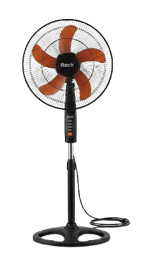 Ventilateur sur Pied 18 Pouces  - ROCH - RSF-1865  – 5 Lames – 3 Vitesses – Oscillation Automatique – 3 Mois de Garantie