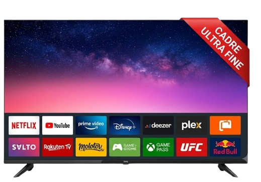 Télévision Smart  -Roch - RH-LE43DSA- A - 43 Pouces- Androide + Support Murale - 6 mois de Garantie 