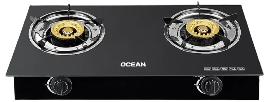 Plaque À Gaz De Table 2 Foyers  - OCEAN - OCTGSL2FPROBG – Dessus En Verre Trempé Noir – Allumage Automatique – 03 Mois De Garantie