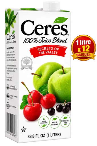 Jus de Fruits - Ceres - Secrets - 1 L x 12 briques 
