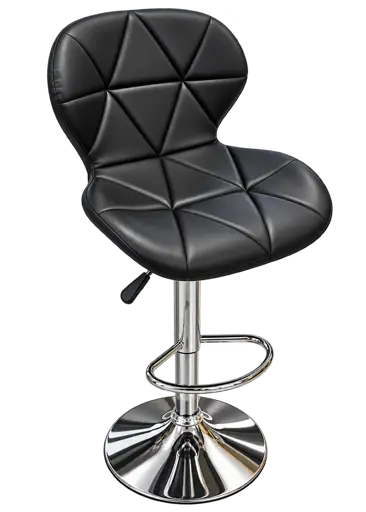 Chaise de bar  WD001326  en similicuir PU  et piètement chromé