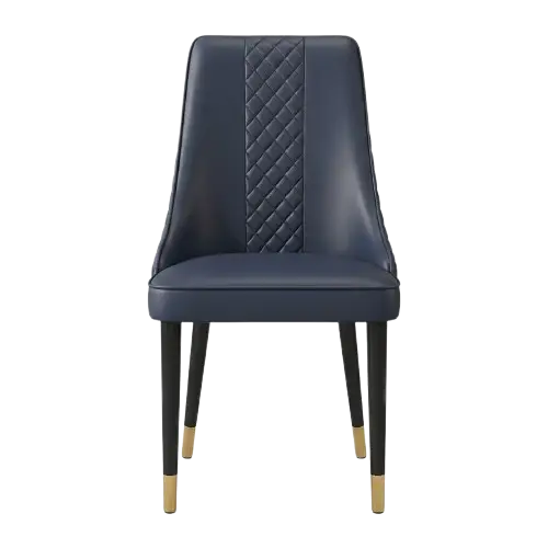 Chaise de salle à manger bleue - HB2510091 -  en cuir synthétique