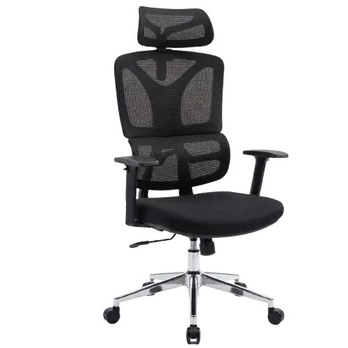 Chaise ergonomique  ES2603091 - en maille  avec appui-tête 2D