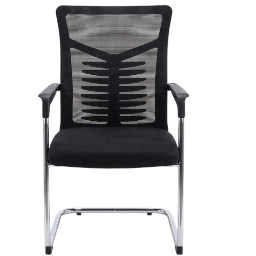 Chaise visiteur en maille chromée  - WD062326 -  pour bureau